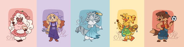 Дизайны персонажей персонального проекта / Character designs for a personal project