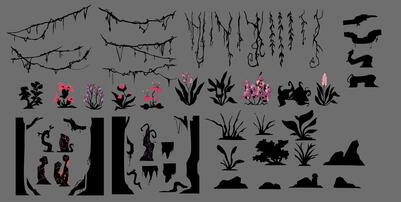 Элементы окружения для фона / Environment assets for the background